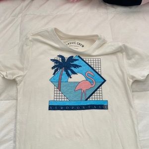 Never worn girls cute Aeropostale shirt with a flamingo